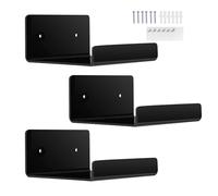 Estantes flotantes - 3,94 x 3,94 pulgadas, estantes de pared grandes, 3 piezas, organizador de casa | Soporte adhesivo de maquillaje de baño | Montaje en pared para inquilinos, diseñadores