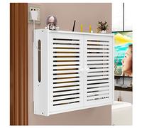 Estantes Flotantes Blancos,Caja De Almacenamiento WiFi, Caja De Almacenamiento De Router WiFi De Montaje En Pared, Montaje De Pared De Módem De Router (persiana Pequeña) (Color : Blanco, S : 50x10x4
