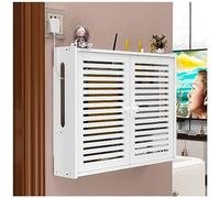 Estantes flotantes blancos, caja de almacenamiento WiFi (con persiana pequeña), caja de almacenamiento de pared para enrutador WiFi, soporte de pared para módem de enrutador (color: blanco, tamaño: