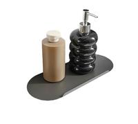Estantes flotantes Blancos sin Perforaciones, estantes de Pared con repisa for baño, Cocina, Sala Estar y Dormitorio(Black,20CM)