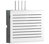 Estantes flotantes caja de almacenamiento de enrutador inalámbrico de madera montado en la pared WiFi Router caja de almacenamiento TV fila inferior caja de oclusión caja de almacenamiento decorativa