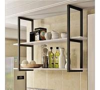 Estantes flotantes colgantes - Botellero techo - Cocina / Bar / Comedor Estantes almacenamiento que ahorran espacio - Decoración soporte flores montado pared 2 niveles(100*30*80cm(39*12*31 in))