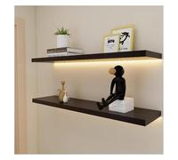 Estantes flotantes con luces LED, estante de exhibición montado en la pared, estante de madera emisor de luz para dormitorio, cocina, sala de estar, decoración de sala de juegos