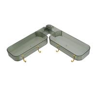 Estantes flotantes de esquina, estante de pared de esquina flotando - Pantallas de almacenamiento adhesivo de la plataforma | Organización de maquillaje estética Organizador de baño flotante para sazo