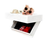 Estantes flotantes de madera - 40 x 24 x 24,3 cm, estantes organizadores decorativos, montaje en pared, unidad de exhibición de madera, estante de compartimento secreto, estante flotante duradero para