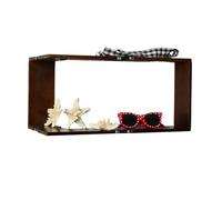 Estantes flotantes de madera - Organizador de almacenamiento de esquina de madera | Decoración de pared Estantería de esquina Vintage - Para baño cocina salón oficina apartamento estilo granja marco