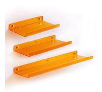 Estantes flotantes de pared acrílicos de 3 piezas, fáciles de instalar, espaciosos y transparentes, for baño, cocina, dormitorio, decoración, almacenamiento, opción de color azul disponible.(W)