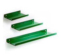 Estantes flotantes de pared acrílicos de 3 piezas, fáciles de instalar, espaciosos y transparentes, for baño, cocina, dormitorio, decoración, almacenamiento, opción de color azul disponible.(J)
