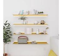 Estantes flotantes de pared con luces de efecto LED, material de hierro resistente y amplia superficie de carga, ideal para el hogar, centros comerciales y oficinas