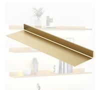 Estantes flotantes de pared con soportes invisibles y tiras de luces LED, estantería gris con protector para dormitorio, baño, sala de estar, cocina, casa de té (60 x 20 x 6 cm)