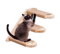 Estantes flotantes de pared, escalones de escalada para gatos Stairway gato | Escaleras de madera natural natural montadas en la pared con agarre seguro, estante de escalador para gatos interiores