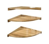 Estantes flotantes de pared | Estante esquina madera con 3 niveles para exposición - Balda de almacenamiento y exhibición - Para baño dormitorio cocina niños plantas libros perfume escalera armario