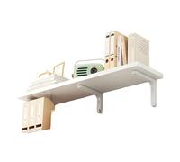 Estantes flotantes, estante montado en la pared, exhibición de la repisa de imagen, estantes decorativos de pared para sala de estar, dormitorio, baño, cocina, oficina en el hogar, lav Ivory 30*120cm
