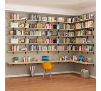 Estantes flotantes Grandes for Almacenamiento en la Pared, estantería montada en la Pared, Estante de Especias de Cocina, Biblioteca pequeña, Escritorio en la Pared (Color : Wood(20 pcs), Size : 40*