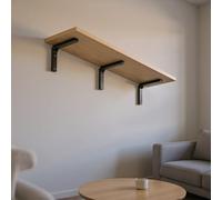 Estantes flotantes grandes para montar en la pared, estante de almacenamiento y exhibición de esquina de madera para garaje, hogar y oficina, estantería de 100 x 20 cm, solución elegante