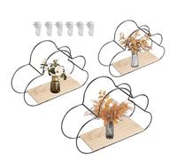 Estantes flotantes - Metal de alta calidad 3 unidades 30 x 10 x 4 cm | Meel sol rústico moderno con soporte resistente, organización objetos, decoración del hogar | Estanterías dormitorio salón cocina
