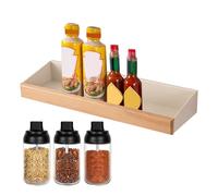 Estantes flotantes - Montaje en pared ancha, estante de madera | Estante organizador de almacenamiento de baño decorativo, soporte de pantalla que ahorra espacio, para decoración de sala de estar