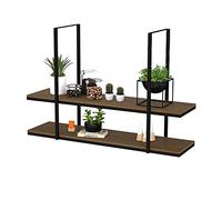 Estantes flotantes rústicos de Hierro Forjado para Plantas y Flores: Elegante Estante de Pared para Almacenamiento y exhibición en Cocina, Bar, balcón Interior y Exterior (80x30x80cm)