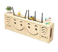 Estantes flotantes WiFi para colgar en la pared, cubierta decorativa multimedia, enrutador, módem, cable, enchufe de alimentación, cajas de almacenamiento de alambre, vallas de enrutador, estante de
