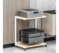 Estantes HiFi, Soporte para Medios AV, Mueble para TV, Soporte Abierto para componentes AV, Estante estéreo de Esquina, Soporte para Audio, Soporte para Reproductores de DVD y Consolas de ju