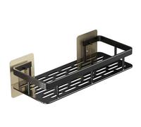 Estantes líquidos de baño, estantes líquidos para pared, en el estante de almacenamiento del inodoro: no hay estantes líquidos con marco de metal de perforación que ahorren tiempo y escombros. Él