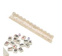 Estantes magnéticos para mahjong, de soporte de azulejos acrílicos antideslizantes, kit organizador de borde festoneado, empujador de azulejos estable y diseño de soporte de exhibición, juego