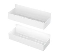 Estantes Magnéticos Resistentes De 2 Capas, Color Blanco Y Negro, Organizador De Especias Y Condimentos De Plástico For Cocina, For Refrigeradores Y Microondas.(White 2pcs)