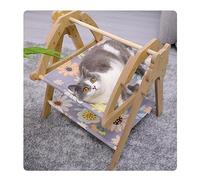 estantes para Gatos, Hamaca Columpio for Perros y Gatos, Hamaca for Mascotas con tapete de algodón Lino, Adecuada for pequeños en Interiores Exteriores(B)