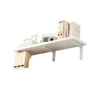 Estantes rústicos para estantes flotantes de Madera de Pared con Soportes de Metal para el baño de la Cocina Sala de Estar Ivory 30 * 90cm