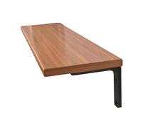 Estantes rústicos para estantes flotantes de Madera de Pared con Soportes de Metal para el baño de la Cocina Sala de Estar Walnut 20 * 60cm