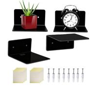 Estantes transparentes para pared, multifunción, organizador de pared adhesivo de 4 pulgadas, para dormitorio, estantería, álbum, cocina, baño, sala de estar, almacenamiento en el lugar de trabajo