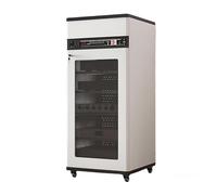 Estantes Y Soportes De Alta Fidelidad, 12U/16U/20U Mueble Para Amplificador Con Cajón-Estantería Media En Madera, Estantes Ajustables & Ventilación-Almacenamiento Para DVD/Consola(White,20u)