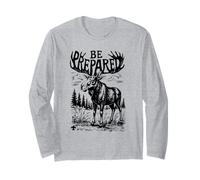 Estar Preparado Alce Tipografía Scouting America Vintage Manga Larga