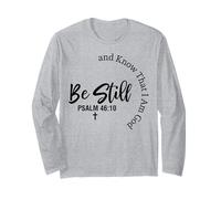Estar quieto y Conocer Cristianos Hombres y Mujeres Agradecidos Manga Larga