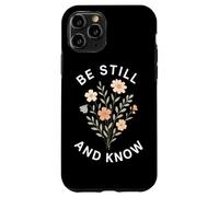 Estar quieto y Conocer Las Escrituras Cristianas Inspiración Cristo Carcasa para iPhone 11 Pro