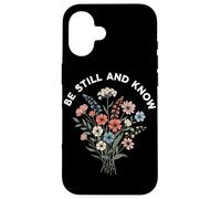 Estar quieto y Conocer Las Escrituras Cristianas Inspiración Cristo Carcasa para iPhone 16