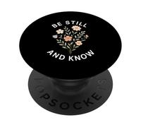 Estar quieto y Conocer Las Escrituras Cristianas Inspiración Cristo PopSockets PopGrip Adhesivo