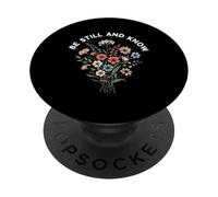 Estar quieto y Conocer Las Escrituras Cristianas Inspiración Cristo PopSockets PopGrip Adhesivo