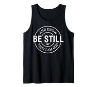 Estar quieto y Saber Que Soy Dios Cristiano Hombres Mujeres Cristo Camiseta sin Mangas