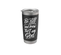 Estar quieto y saber que soy Dios Salmo 46:10 | Regalo Cristiano Vaso térmico de acero inoxidable de doble pared