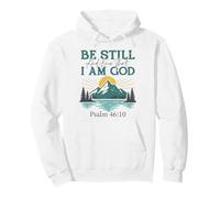 Estar quieto y Saber - Salmo 46:10 Retro Mountain Christian Sudadera con Capucha