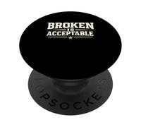 Estar Roto es aceptable rendirse no es una Cita motivación PopSockets PopGrip Adhesivo