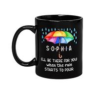 Estaré Allí Para Ti Cuando Empiece A Llover Tazón Cerámica Tazón De Café Graciosa Tazas Té Regalos Novedosos Para Trabajo Colegas Amigos 330Ml