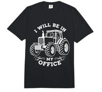 ESTARÉ EN MI Oficina Farmer Life Farm Tractor Comfort Colors Adult Heavyweight T-Shirt