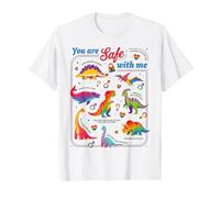 Estás a Salvo Conmigo Dinosaurios Teacher Protect Trans Kids Camiseta