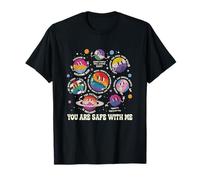 Estás a salvo conmigo Safe Space Universe, un aliado del orgullo LGBTQ Camiseta