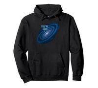 Estás Aquí Espacio Cósmico Meme Ciencia Amante Galaxy Sudadera con Capucha