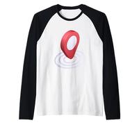 Estás aquí GPS Pin Ubicación de Viaje Camiseta Manga Raglan