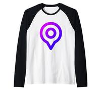 Estás aquí GPS Pin Ubicación de Viaje Camiseta Manga Raglan