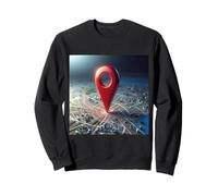Estás aquí GPS Pin Ubicación de Viaje Sudadera